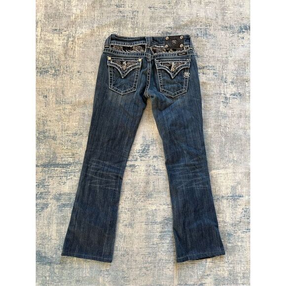 Miss Me Lace Rhinestone Embellished Boot Cut Jeans 28" - Picture 2 of 7